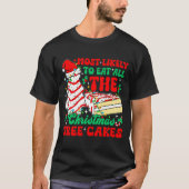 T-shirt Retro Most Likely To Eat All The Christmas Tree Ca (Devant)