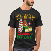 T-shirt Retro Most Likely To Eat All The Christmas Tree Ca (Devant)