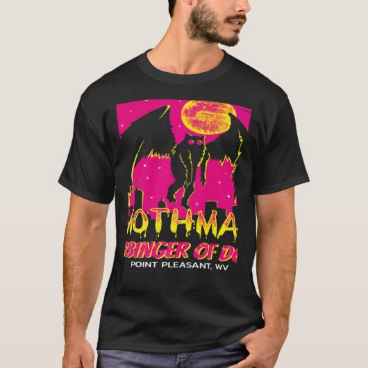T-shirt Retro Mothman Harbinger of Doom Legends Cryptid Cr (Devant)