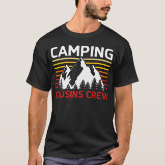 T-shirt Retro Mountain Camprip Camping Cousins Crew boy
