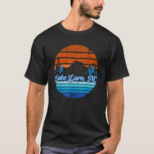 T-shirt Retro Mountain Sunset Lake Lure Nc