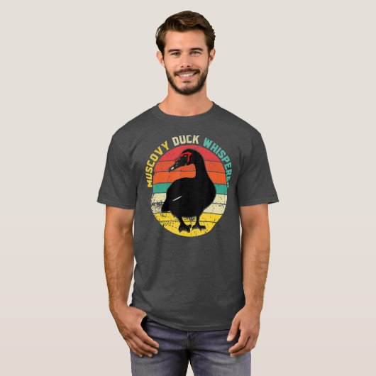 T-shirt Retro Muscovy Duck Whisperer Funny Farmer Duck (Devant entier)