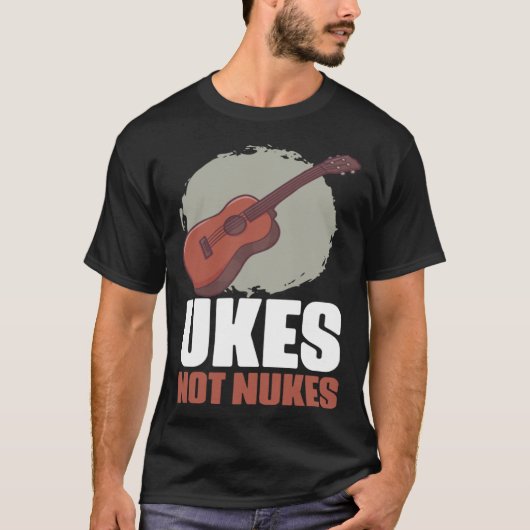 T-shirt Retro Music Instruments Ukulele Guitars for Instru (Devant)