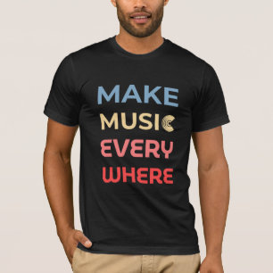 T-shirt Retro Music Lover Cadeau - Faites de la musique pa