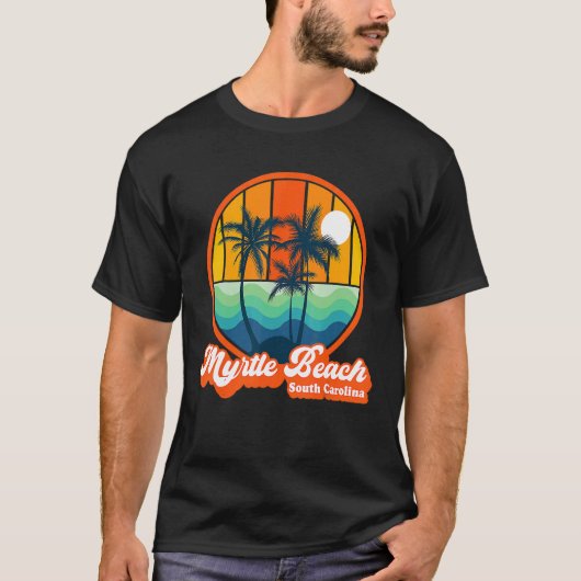 T-shirt Retro Myrtle Beach Caroline du Sud Summer Family V (Devant)