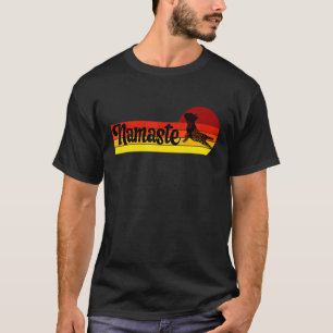 T-shirt Rétro Namaste Bouledogue Français Frenchie Méditat
