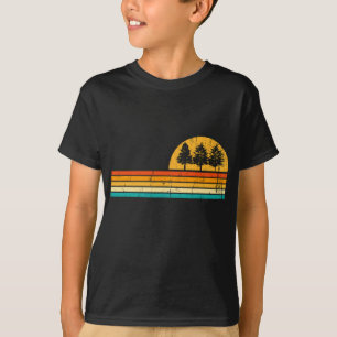 T-shirt Retro Nature Nature Faune Forêt d'arbres