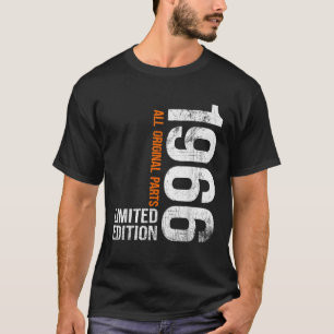 T-shirt Rétro Né en 1966 Édition Limitée 60 Ans