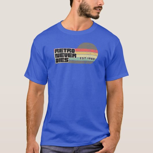 T-shirt Rétro ne meurt jamais (Devant)