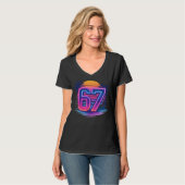 T-shirt Retro Neon 67 Esthétique (Devant entier)