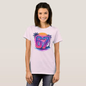 T-shirt Retro Neon 67 Esthétique (Devant entier)