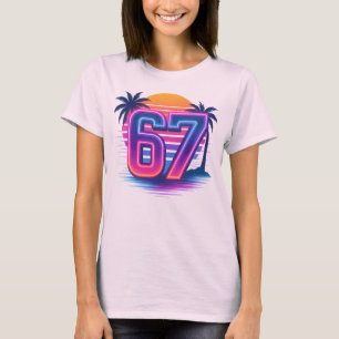 T-shirt Retro Neon 67 Esthétique