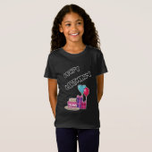 T-Shirt Retro Neon Bubble Text Happy Birthday (Devant entier)