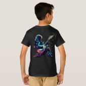 T-shirt Retro Neon Drummer (Dos entier)