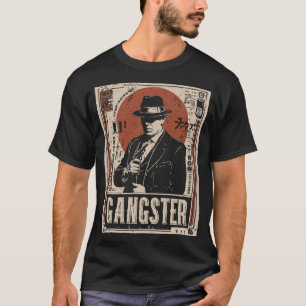 T-shirt Retro Noir Gangster Art de l'ère de la prohibiti