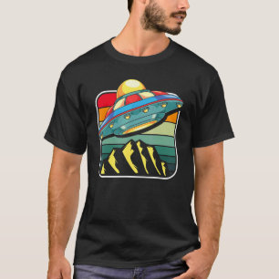 T-shirt Retro Non Identifié Flying Object Alien Believer S