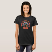T-shirt Retro Nona Groovy Grandma Rainbow Boho Style (Devant entier)
