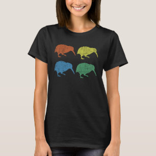 T-shirt Retro Nouvelle-Zélande NZ Cute Kiwi Bird Souvenir