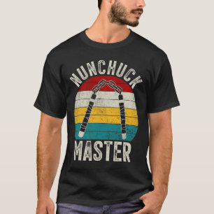 T-shirt Retro Nunchuck Master Karate Taekwondo Arme Nunc