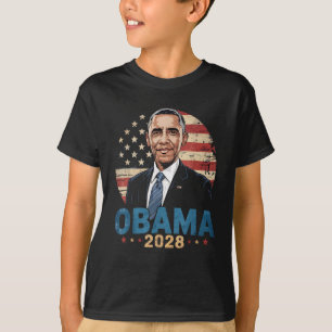 T-shirt Retro Obama Président Vintage 2028 Obama