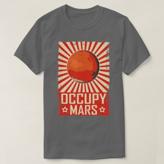 T-shirt Retro Occupy Mars (Design devant)