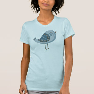 T-shirt Rétro oiseau bleu