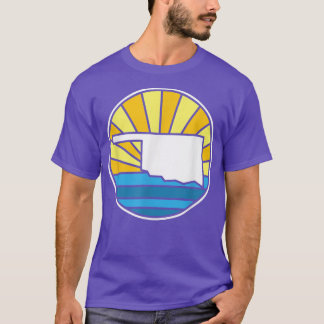 T-shirt Retro Oklahoma Coucher de soleil les années 70 Des