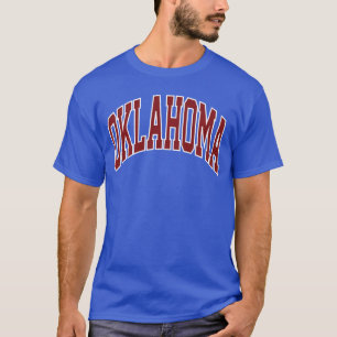 T-shirt Rétro Oklahomahrowback Souvenir Oklahoma Rouge Bla