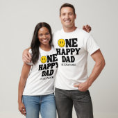 T-shirt Retro One Happy Smile Face Dad Birthday (Unisexe)