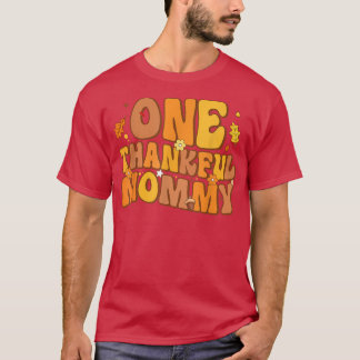 T-shirt Retro One Thankful Mommy Automne Automne Happy Tha