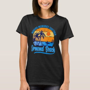 T-shirt Retro Ormond Beach Floride Palm Tree Beach été