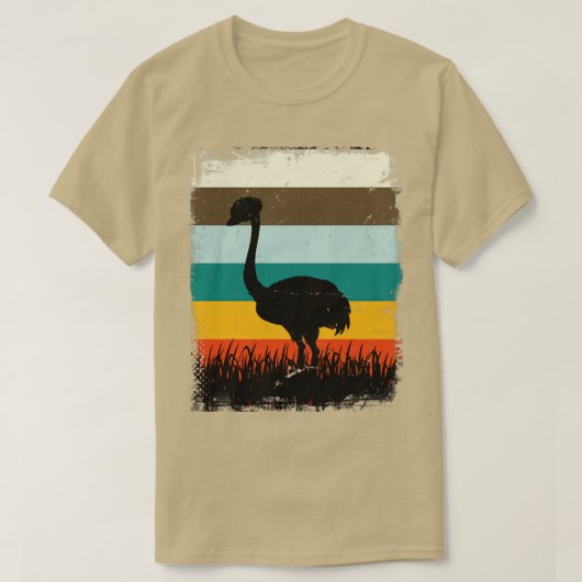 T-shirt Retro Ostrich (Design devant)