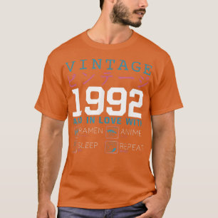 T-shirt Retro Otaku Kanji Vintage 1992 Anniversaire Ramen 