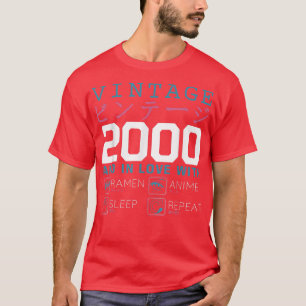 T-shirt Retro Otaku Kanji Vintage 2000 Anniversaire Ramen