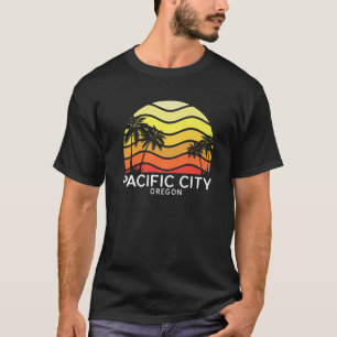 T-shirt Retro Pacific City Surf Beach Vintage Palm Venice