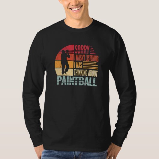 T-shirt retro Paint Schooting and Paintball paintballer fo (Devant)