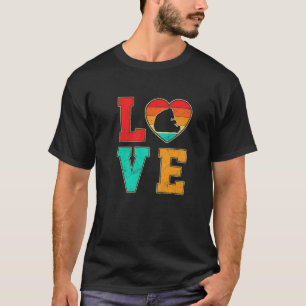 T-shirt Retro Panda Bear Love Valentines Day Heart Animals