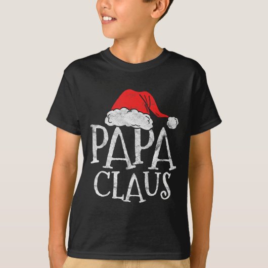 T-shirt Retro Papa Claus Gift Funny Christmas Santa Costum (Devant)