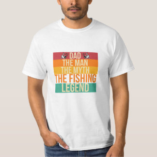 T-shirt Retro Papa la légende de la pêche Fête des pères T