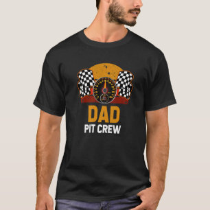 T-shirt Retro Papa Pit Crew Car Racer Famille Matching Rac
