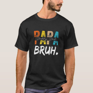 T-shirt Retro Papa Transition Papa Papa Dada Papa Papa Bru