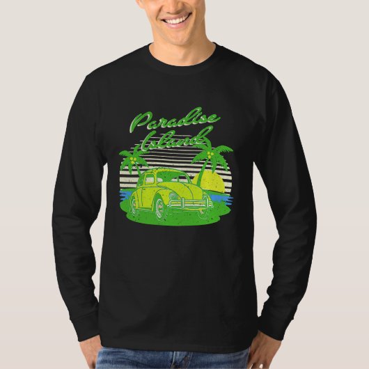T-shirt Retro Paradise Island Spring Break (Devant)