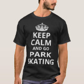 T-shirt Retro Park Skating 'Keep Calm and Go Park Skating' (Devant)