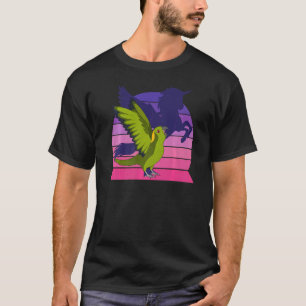 T-shirt Retro Parrot I Aime Unicorne I Jaune naped Amazo