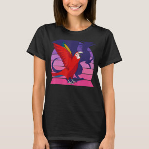 T-shirt Retro Parrot I Dragon I hurle Scarlet Macaw
