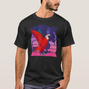 T-shirt Retro Parrot I Dragon I hurler Vert ailé Mac