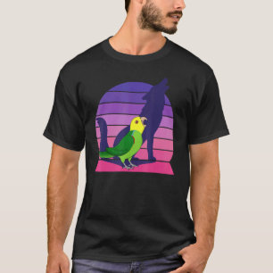T-shirt Retro Parrot I Howling Wolf I hurle hea jaune