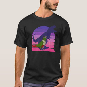 T-shirt Retro Parrot I Tyrannosaurus Rex I hurle vert