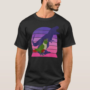 T-shirt Retro Parrot I Tyrannosaurus Rex I hurle vert