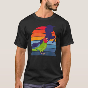 T-shirt Retro Parrot I Unicorn I crier Rouge masqué Conu
